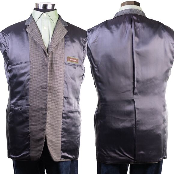 Joseph Abboud Mens Sport Coat Blazer Sport Jacket 3 Button Wool 40R Micro check - Picture 10 of 12